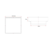 100*100*21mm Brushed Silver Ezy Flow Guard Floor Waste Insert