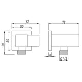 Brushed Nickel Shower Rail