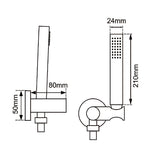 Gunmetal Shower Rail with Handheld Shower