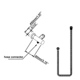 Chrome Shower Rail with Handheld Shower