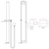 Brushed Nickel Shower Rail