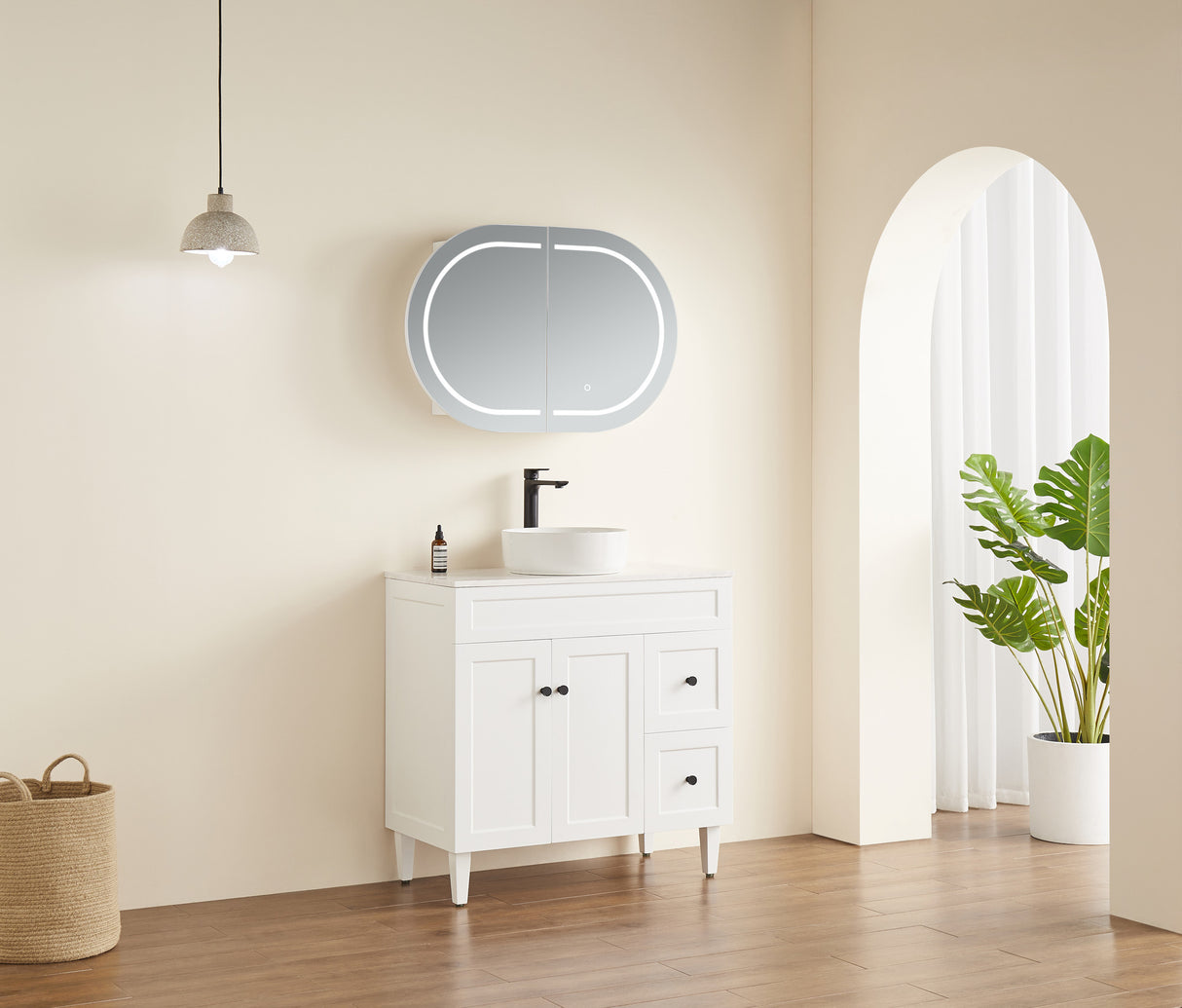Olivia LED Mirror Cabinet 900X600X155mm