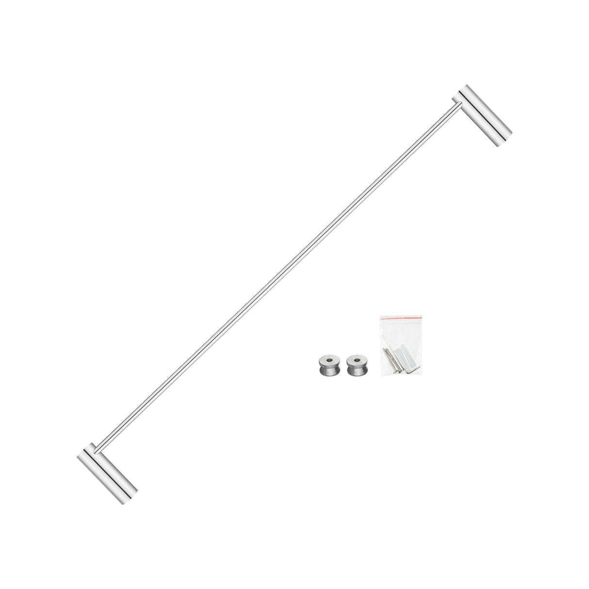 600mm Chrome Single Towel Rail