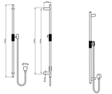 CADDENCE - Brushed Gunmetal Shower Rail