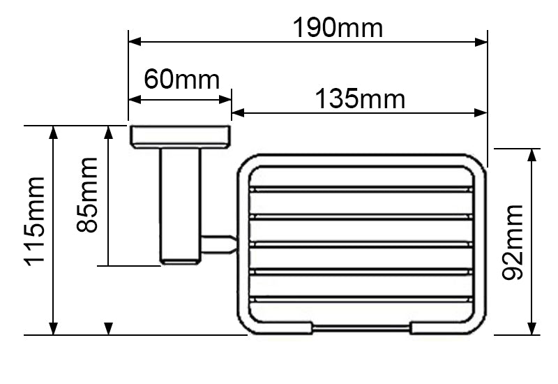 LUCID PIN - Chrome Soap Dish