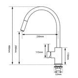 Black Pull Out Kitchen Mixer