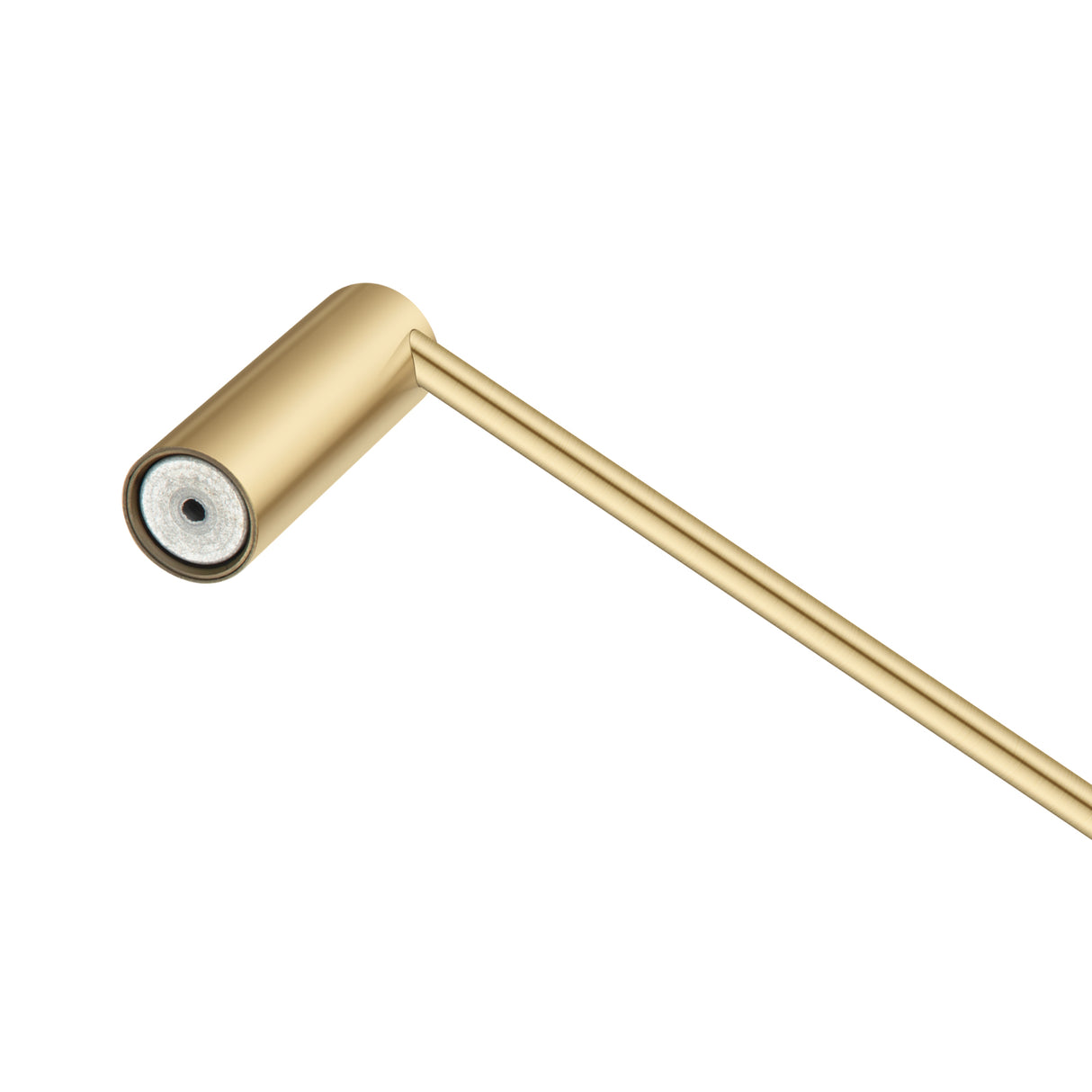 600mm Brushed Brass Single Towel Rail