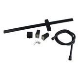 Black Shower Rail with Handheld Shower