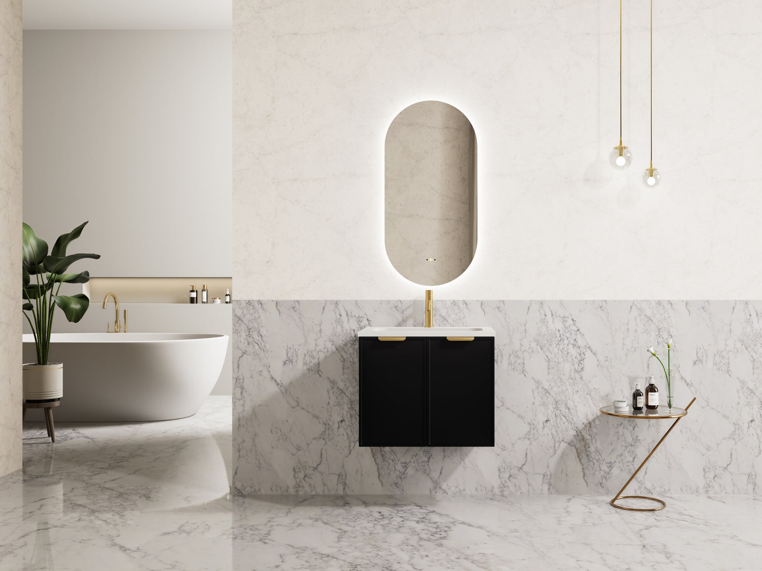 Miami Wall Hung Vanity 600X455X480MM