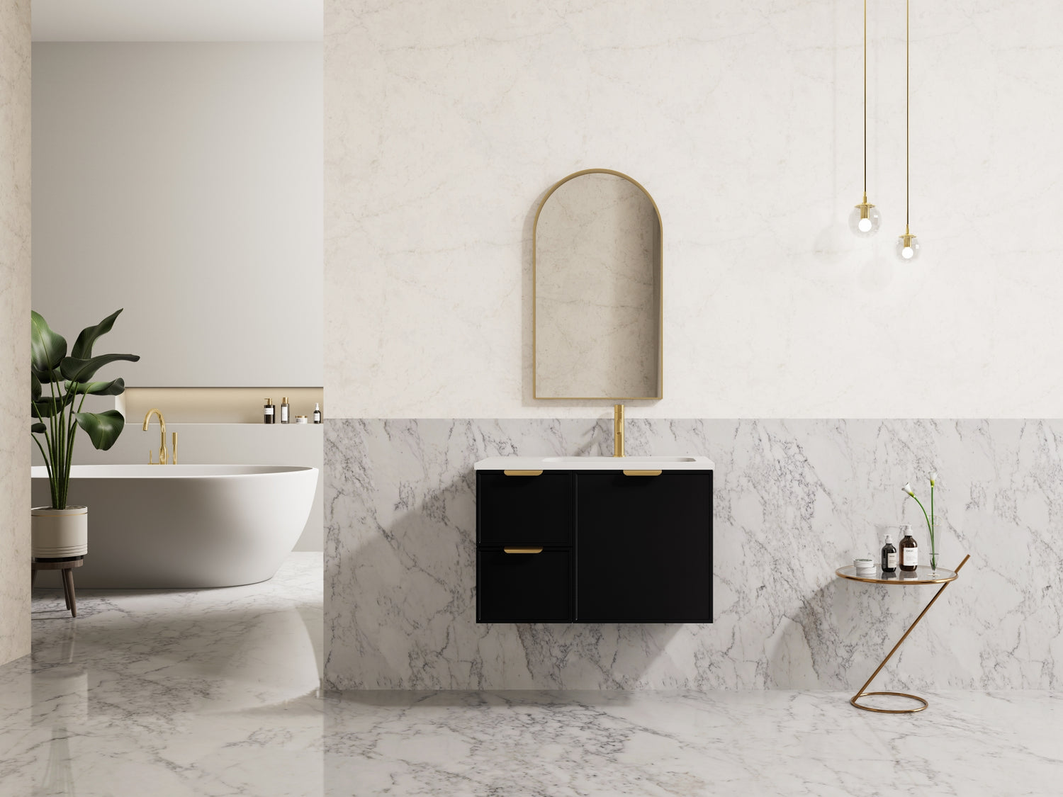 Miami Wall Hung Vanity 750X455X480MM