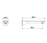 AU Series Black Bathtub/Basin Wall Spout