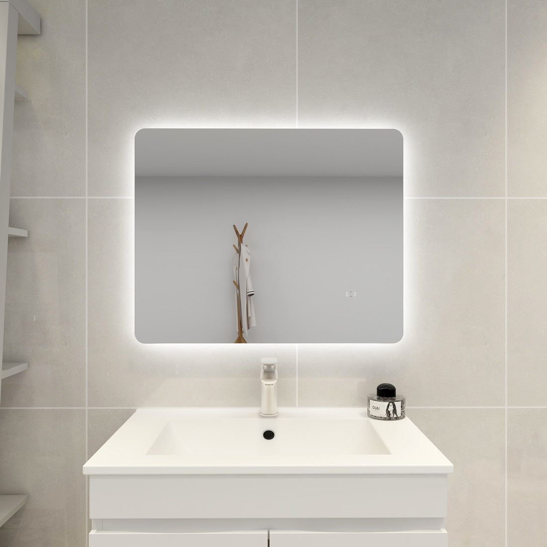 Jasper Rectangular Touchless 750 X 600 Frameless LED Mirror - Three Light Temperatures