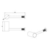 CADDENCE - Brushed Brass Single Toilet Paper Holder