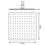 250mm Chrome Shower Head