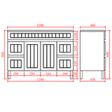 Acacia Free Standing Vanity 1200X460X860MM