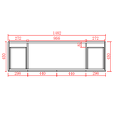 Acacia Free Standing Vanity 1500X460X860MM