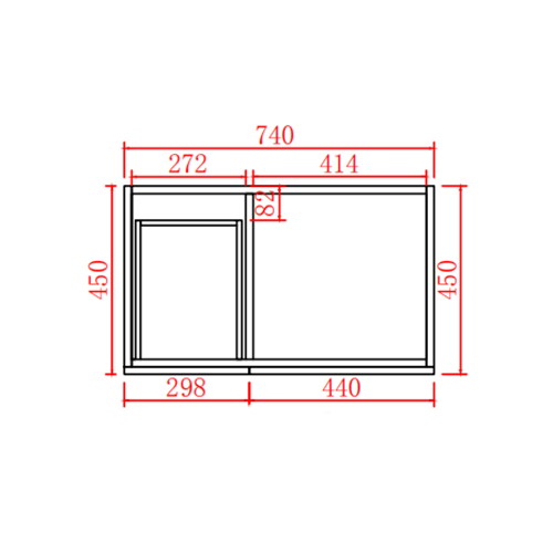 Acacia Free Standing Vanity 750X460X860MM