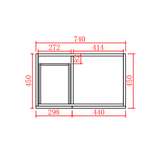 Acacia Free Standing Vanity 750X460X860MM