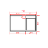 Acacia Free Standing Vanity 750X460X860MM