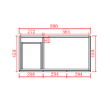 Acacia Free Standing Vanity 900X460X860MM