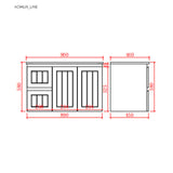 Acacia Wall Hung Vanity 900X450X560MM