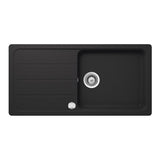 BLAUPUNKT ALENTO SINGLE BOWL SINK AND DRAINER, LARGE (GRANITE)