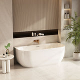 Anna Back-To-Wall Bathtub – Gloss White