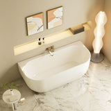 Anna Back-To-Wall Bathtub – Gloss White