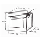 BLAUPUNKT 60CM BUILT-IN 8-FUNCTION OVEN (BLACK)