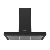 BLAUPUNKT 90CM WALL MOUNTED CANOPY RANGEHOOD AND FLUE (BLACK STAINLESS STEEL)