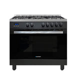 BLAUPUNKT 90CM FREESTANDING OVEN (DARK STEEL & BLACK)