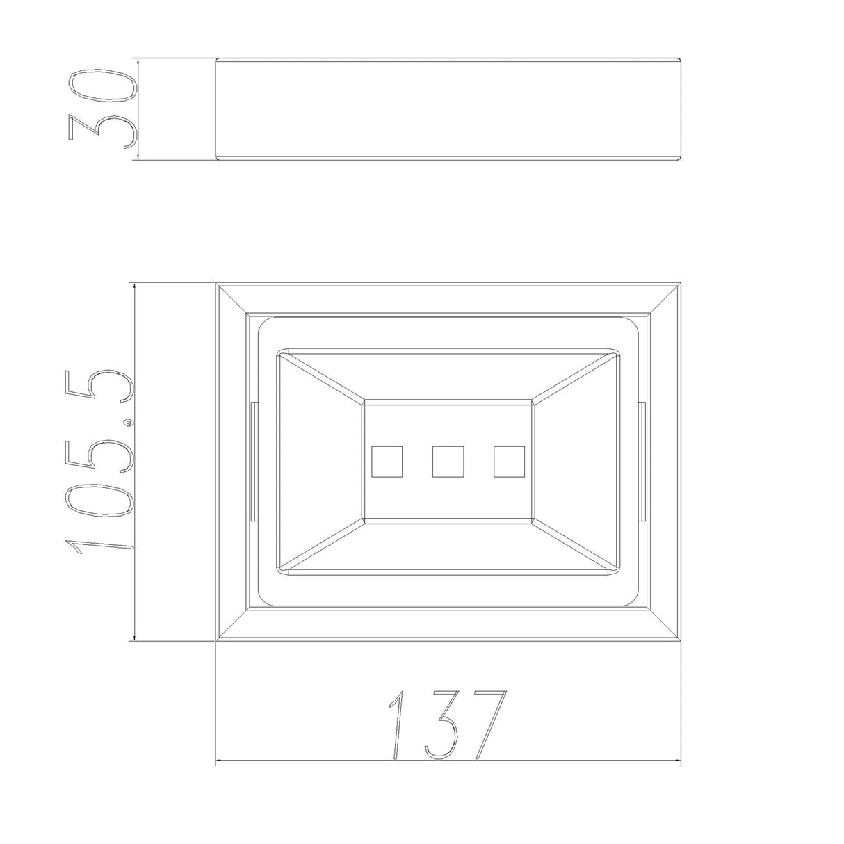 Cavallo Brushed Yellow Gold Square Soap Dish