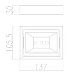 Cavallo Brushed Yellow Gold Square Soap Dish