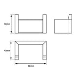 Cavallo Brushed Yellow Gold Square Robe Hook