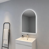 Aura Arched Touchless 600 X 900 Frameless LED Mirror - Three Light Temperatures