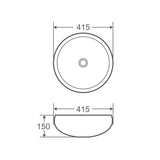 Asti 87 Counter-top Round Basin - Matt Black