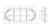 Athena 1500mm LED Oval Shaving Cabinet