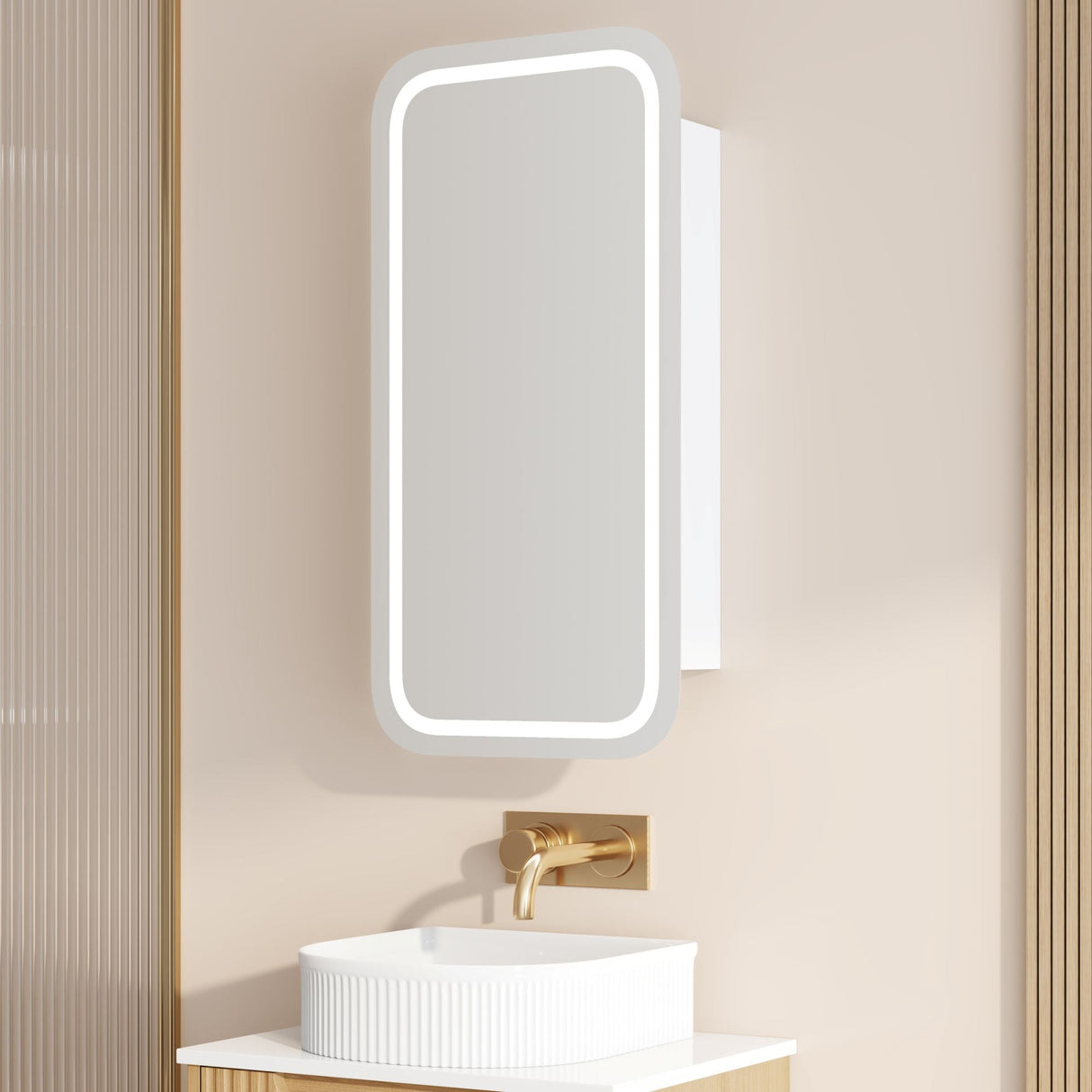 Athena 450 x 900mm LED Rectangular Shaving Cabinet