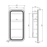 Athena 450 x 900mm LED Rectangular Shaving Cabinet
