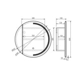 Athena 600mm LED Round Shaving Cabinet