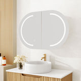 Athena 900mm LED Oval shaving Cabinet