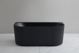 Bari Matte Black Groove Fluted Back-to-Wall Bathtub 1500*750*580mm