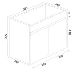 BIANCA 600mm PVC Wall-Hung Vanity