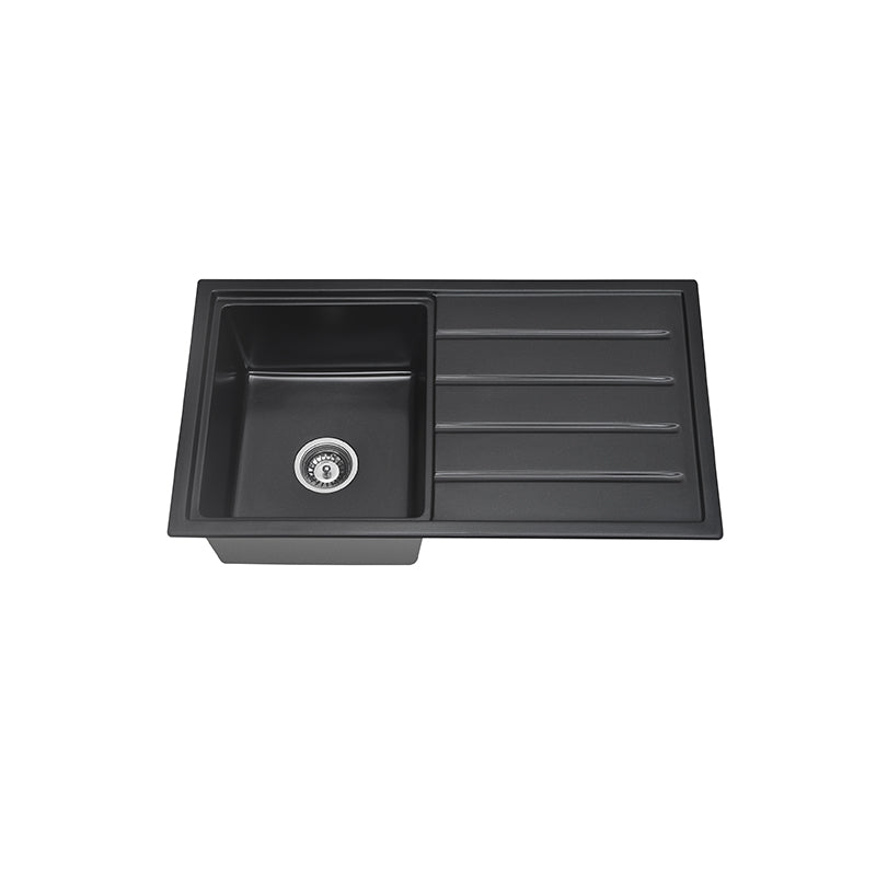 BKGS8649 – ARCKO GRANITE SINGLE BOWL WITH DRAINER GRANITE SINK WITH NO TAP HOLE