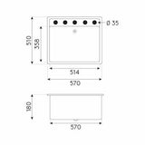 BLAUPUNKT TESINO SINGLE BOWL SINK (GRANITE)