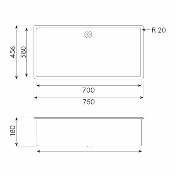 BLAUPUNKT FIORA MEGA BOWL SINK (GRANITE)