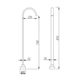 Cavallo Chrome Free Standing Spout