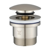 40mm Brushed Nickel Pop Up Waste Universal Non Overflow