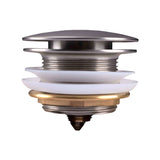 40mm Brushed Nickel Bathtub Pop Up Waste Non Overflow