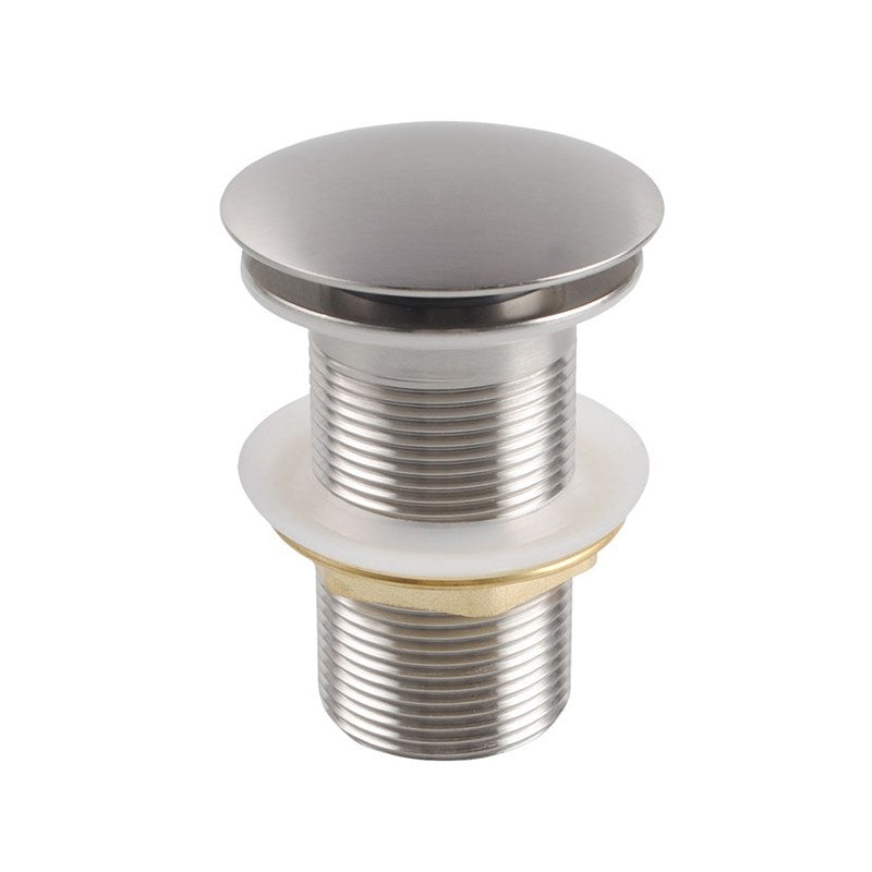 32mm Brushed Nickel Pop Up Waste Non Overflow